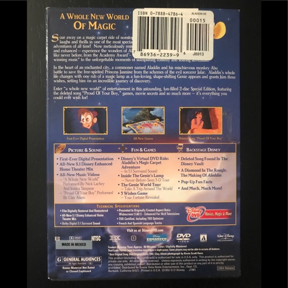 Aladdin 2-Disc Special Platinum Edition DVD - Picture 3 of 5